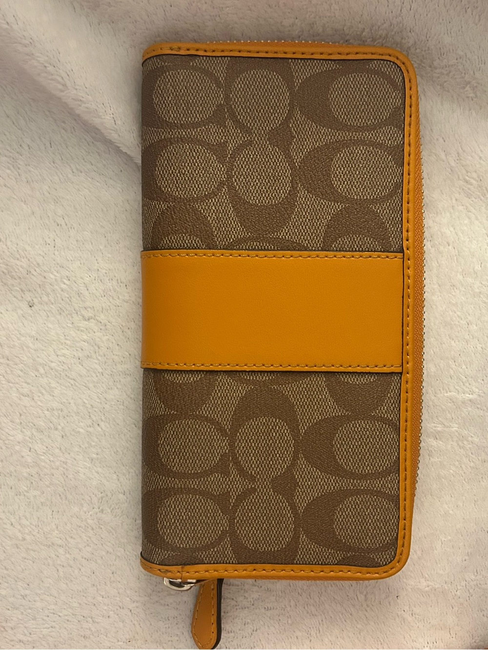 Coach Brown Signature Canvas Tote with Oran Leather Trim & Matching Wallet Pouch - Picture 4 of 11